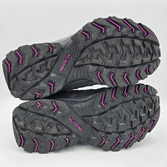 Columbia Crestwood Mid Waterproof Hiking Shoes, Graphite, Bright Plum, Women's 6 - Picture 15 of 16